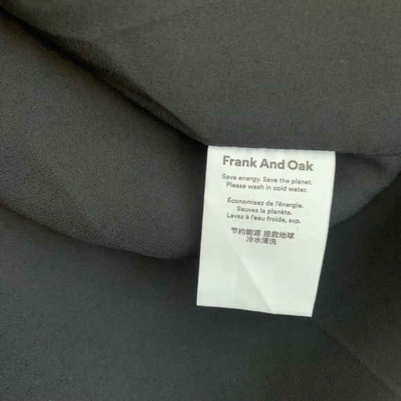 NEW Frank & Oak Short Sleeved Black Wrap Dress Size L - Picture 14 of 14